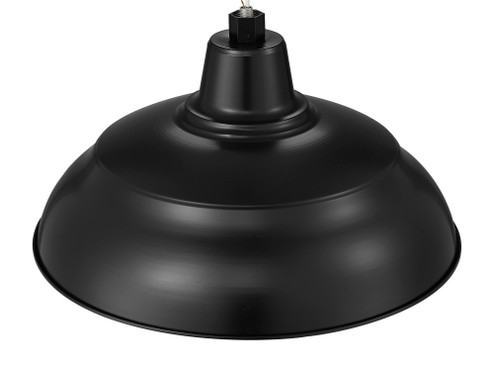 R Series 1-Light Warehouse Shade Satin Black (670|RWHS17-SB)