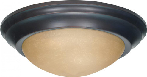 2-Light Medium Twist & Lock Flush Mount Ceiling Light Fixture in Mahogany Bronze Finish with (81|60/1282)