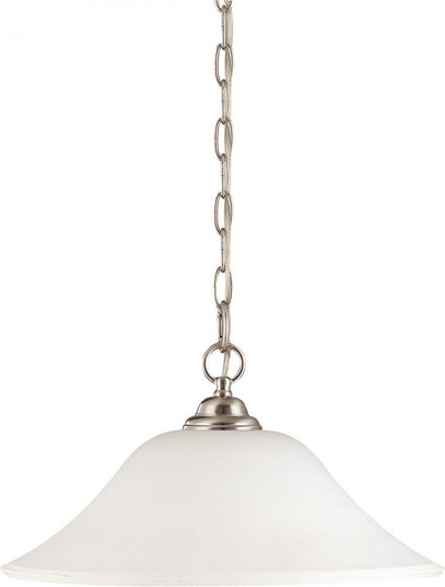 Dupont - 1 Light Hanging Dome with Satin White Glass - Brushed Nickel Finish (81|60/1829)