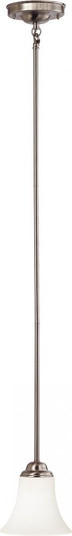 Dupont; 1 Light; Mini Pendant with Satin White Glass; Brushed Nickel Finish (81|60/1831)