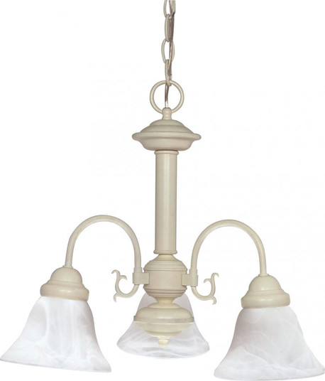 Ballerina - 3 Light Chandelier with Alabaster Glass - Textured White Finish (81|60/188)