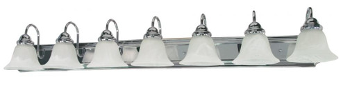 Ballerina; 7 Light; 48 in.; Vanity with Alabaster Glass Bell Shades; Polished Chrome Finish (81|60/290)