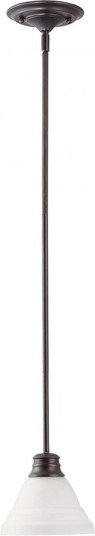 Empire; 1 Light; 7 in.; Mini Pendant with Frosted White Glass; Mahogany Bronze Finish (81|60/3172)