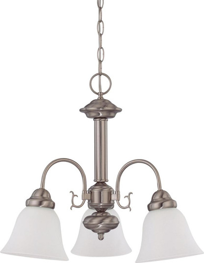 Ballerina - 3 Light Chandelier with Frosted White Glass - Brushed Nickel Finish (81|60/3241)