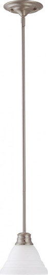 Empire - 1 Light 7'' Mini Pendant with Frosted White Glass - Brushed Nickel Finish (81|60/3257)