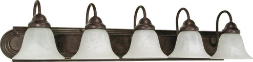 Ballerina - 5 Light 36'' Vanity w/ Alabaster Glass Bell Shades - Old Bronze (81|60/327)