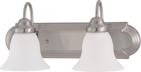 Ballerina - 2 Light 18'' Vanity with Frosted White Glass - Brushed Nickel Finish (81|60/3278)