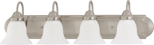 Ballerina; 4 Light; 30 in.; Vanity with Frosted White Glass; Brushed Nickel Finish (81|60/3281)