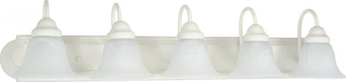 Ballerina - 5 Light 36'' Vanity with Alabaster Glass - Textured White Finish (81|60/335)