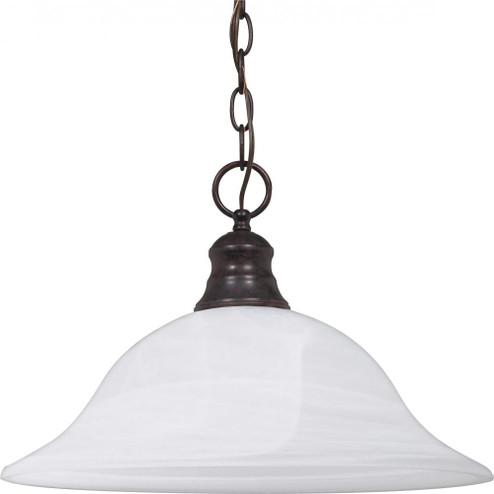 1 Light; 16 in.; Pendant; Alabaster Glass; Old Bronze Finish (81|60/391)
