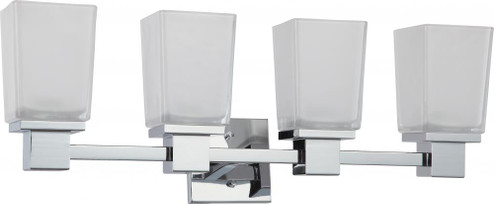 Parker - 4 Light Vanity with Sandstone Etched Glass - Polished Chrome Finish (81|60/4004)
