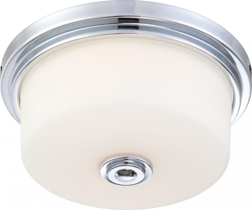 Soho - 2 Light Medium Flush with Satin White Glass - Polished Chrome Finish (81|60/4591)