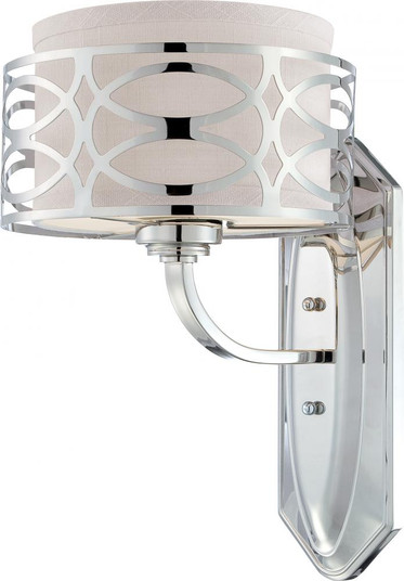 Harlow - 1 Light Vanity with Slate Gray Fabric Shade - Polished Nickel Finish (81|60/4621)