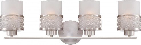 Fusion - 4 Light Vanity with Frosted Glass - Brushed Nickel Finish (81|60/4684)