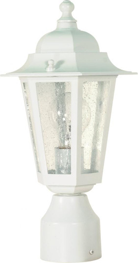 Cornerstone; 1 Light; 14 in.; Post Lantern with Clear Seed Glass; White Finish (81|60/994)