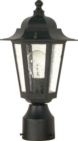 Cornerstone; 1 Light; 14 in.; Post Lantern with Clear Seed Glass; Textured Black Finish (81|60/996)
