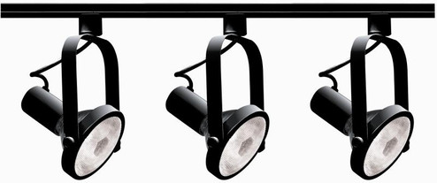 3 Light - PAR30 - Gimbal Ring Track Kit - 4 foot Track - Black (81|TK317)