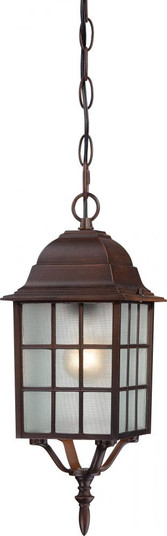 Adams; 1 Light; 16 in.; Outdoor Hanging with Frosted Glass; Rustic Bronze Finish (81|60/4912)