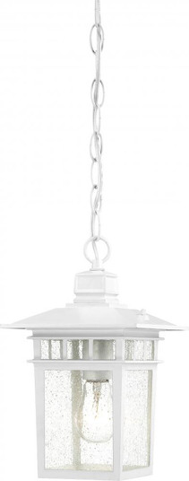 Cove Neck; 1 Light; 12 in.; Outdoor Hang with Clear Seed Glass; White Finish (81|60/4954)