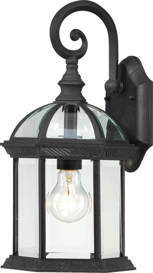 Boxwood - 1 Light 15'' Wall Lantern with Clear Beveled Glass - Textured Black Finish (81|60/4963)