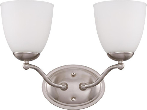 Patton - 2 Light Vanity with Frosted Glass - Brushed Nickel Finish (81|60/5032)