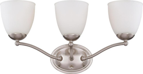 Patton - 3 Light Vanity with Frosted Glass - Brushed Nickel Finish (81|60/5033)