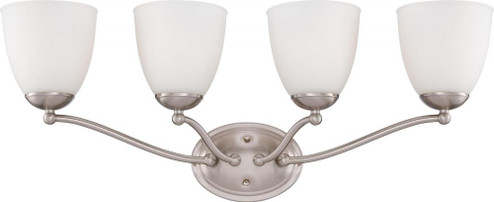 Patton - 4 Light Vanity with Frosted Glass - Brushed Nickel Finish (81|60/5034)