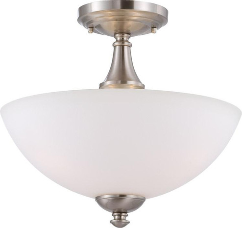 Patton - 3 Light Semi Flush with Frosted Glass - Brushed Nickel Finish (81|60/5044)