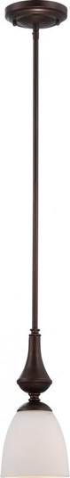 Patton; 1 Light; Mini Pendant with Frosted Glass; Prairie Bronze Finish (81|60/5137)