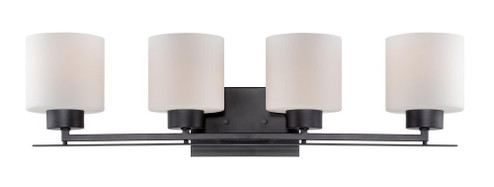 Parallel - 4 Light Vanity with Etched Opal Glass - Aged Bronze Finish (81|60/5304)