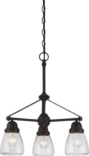 Laurel - 3 Light Chandelier with Clear Seeded Glass - Sudbury Bronze Finish (81|60/5546)