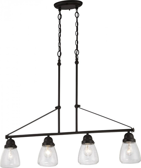Laurel - 4 Light Island Pendant with Clear Seeded Glass - Sudbury Bronze Finish (81|60/5548)