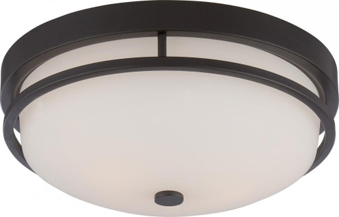 Neval - 2 Light Flush with Satin White Glass - Sudbury Bronze Finish (81|60/5586)