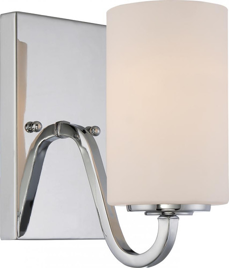 Willow; 1 Light; Vanity Fixture with White Glass; Polished Nickel Finish (81|60/5801)