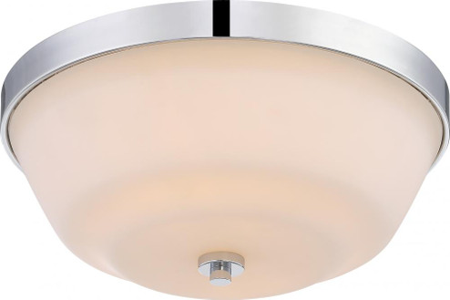 Willow - 2 Light Flush with White Glass - Polished Nickel Finish (81|60/5804)