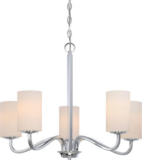 Willow - 5 Light Hanging with White Glass - Polished Nickel Finish (81|60/5805)