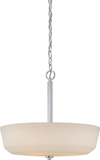 Willow - 4 Light Pendant with White Glass - Polished Nickel Finish (81|60/5807)
