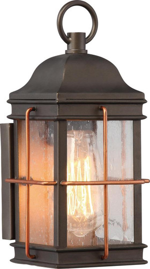 Howell - 1 Light Small Wall Lantern with Clear Seeded Glass - Bronze Finish Wall Lantern with Copper (81|60/5831)