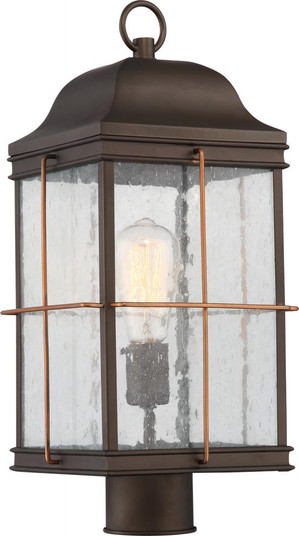 Howell - 1 Light Post Lantern with Clear Seeded Glass - Bronze Finish with Copper accents (81|60/5835)