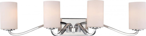 Willow - 4 Light Vanity with White Glass - Polished Nickel Finish (81|60/5871)