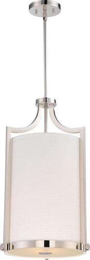 Meadow - 3 Light Foyer with White Fabric Shade - Polished Nickel Finish (81|60/5882)