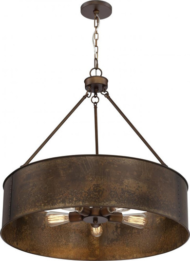 Kettle - 5 Light Oversized Pendant - Weathered Brass Finish (81|60/5895)