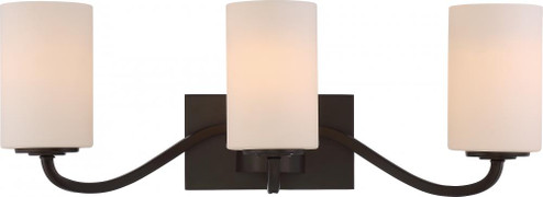 Willow - 3 Light Vanity with White Glass - Aged Bronze Finish (81|60/5903)