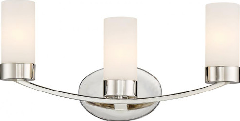 Denver - 3 Light Vanity with Satin White Glass - Polished Nickel Finish (81|60/6223)
