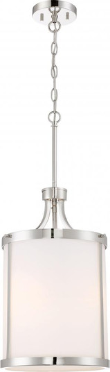 Denver - 3 Light Pendant with Satin White Glass - Polished Nickel Finish (81|60/6226)