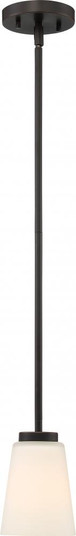 Nome - 1 Light Pendant with Satin White Glass - Mahogany Bronze Finish (81|60/6353)