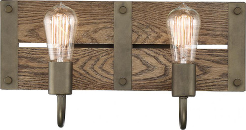Winchester - 2 Light Pendant with Aged Wood - Bronze Finish (81|60/6428)