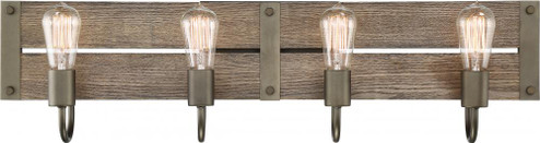 Winchester - 4 Light Pendant with Aged Wood - Bronze Finish (81|60/6430)