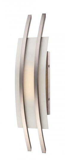 Trax - LED Wall Sconce with Frosted Glass - Brushed Nickel Finish (81|62/102)