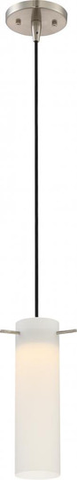 Pulse - LED Mini Pendant with White Opal Glass - Brushed Nickel Finish (81|62/953)